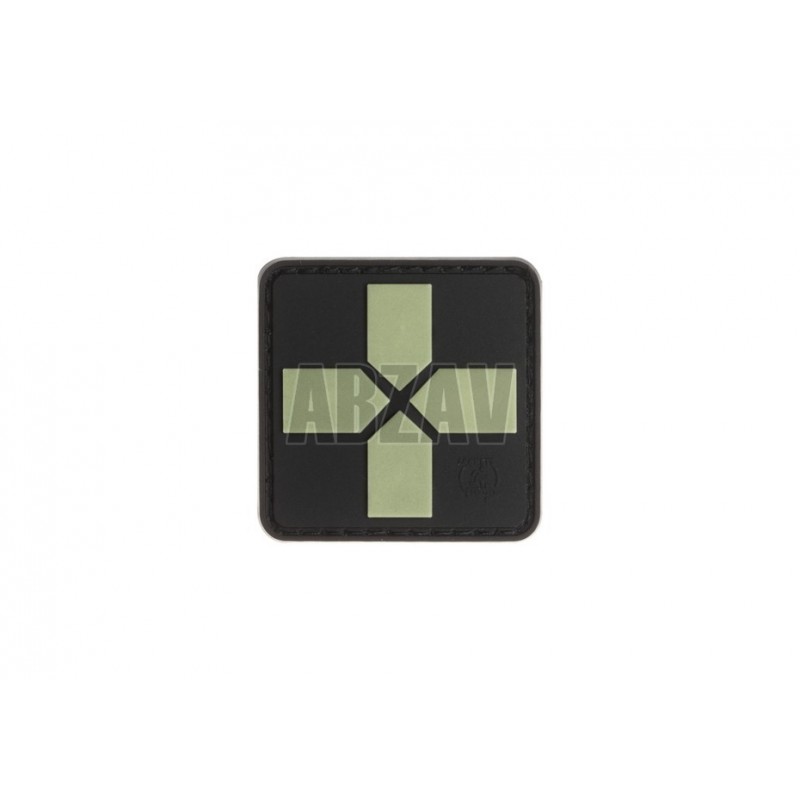 ABZAV|Red Cross Rubber Patch 40mm Glow in the Dark JTG