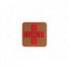 ABZAV|Red Cross Rubber Patch 40mm Coyote Red JTG