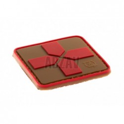 ABZAV|Red Cross Rubber Patch 40mm Coyote Red JTG