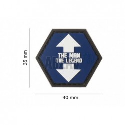 ABZAV|The Man The Legend Rubber Patch Color JTG