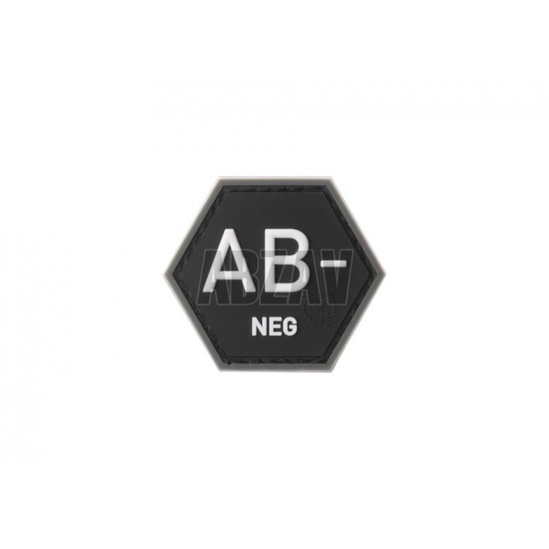 ABZAV|Bloodgroup Hexagon Rubber Patch AB Neg SWAT JTG