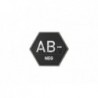 ABZAV|Bloodgroup Hexagon Rubber Patch AB Neg SWAT JTG