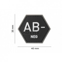 ABZAV|Bloodgroup Hexagon Rubber Patch AB Neg SWAT JTG