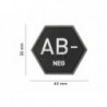 ABZAV|Bloodgroup Hexagon Rubber Patch AB Neg SWAT JTG