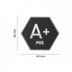 ABZAV|Bloodgroup Hexagon Rubber Patch A Pos SWAT JTG