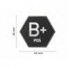 ABZAV|Bloodgroup Hexagon Rubber Patch B Pos SWAT JTG