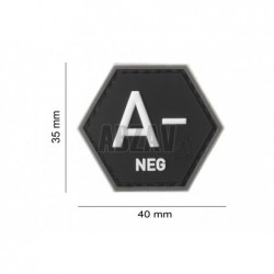 ABZAV|Bloodgroup Hexagon Rubber Patch A Neg SWAT JTG