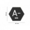 ABZAV|Bloodgroup Hexagon Rubber Patch A Neg SWAT JTG