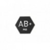 ABZAV|Bloodgroup Hexagon Rubber Patch AB Pos SWAT JTG