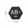 ABZAV|Bloodgroup Hexagon Rubber Patch AB Pos SWAT JTG