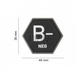 ABZAV|Bloodgroup Hexagon Rubber Patch B Neg SWAT JTG