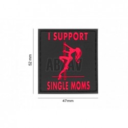 ABZAV|I Support Single Mums Rubber Patch Blackmedic JTG