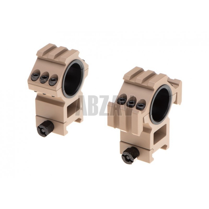 ABZAV|Tri-Side Rail 25.4mm / 30mm Mount Rings Desert Aim-O