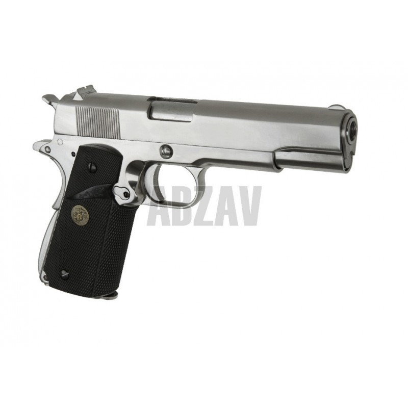 ABZAV|M1911 MEU Full Metal V3 GBB Silver WE