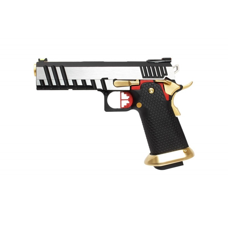 ABZAV|HX2031 Semi / Full Auto Black & Chrome GBB gas AW Custom