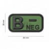 ABZAV|Bloodtype Rubber Patch B Neg Forest JTG