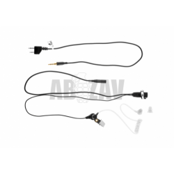ABZAV|FBI Style Acoustic Headset Midland Connector Black Z-Tactical