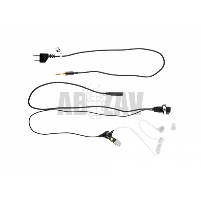ABZAV|FBI Style Acoustic Headset Midland Connector Black Z-Tactical