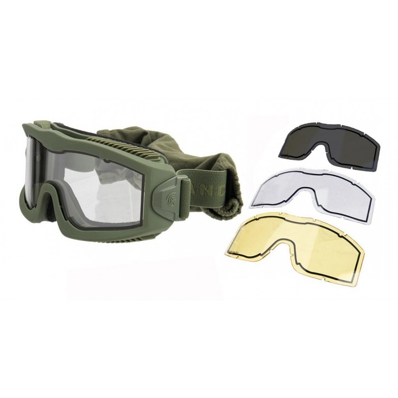 ABZAV|Goggles AERO Series Thermal OD With 3 Lenses Lancer Tactical
