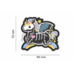 ABZAV|Skeleton Unicorn Rubber Patch Color JTG