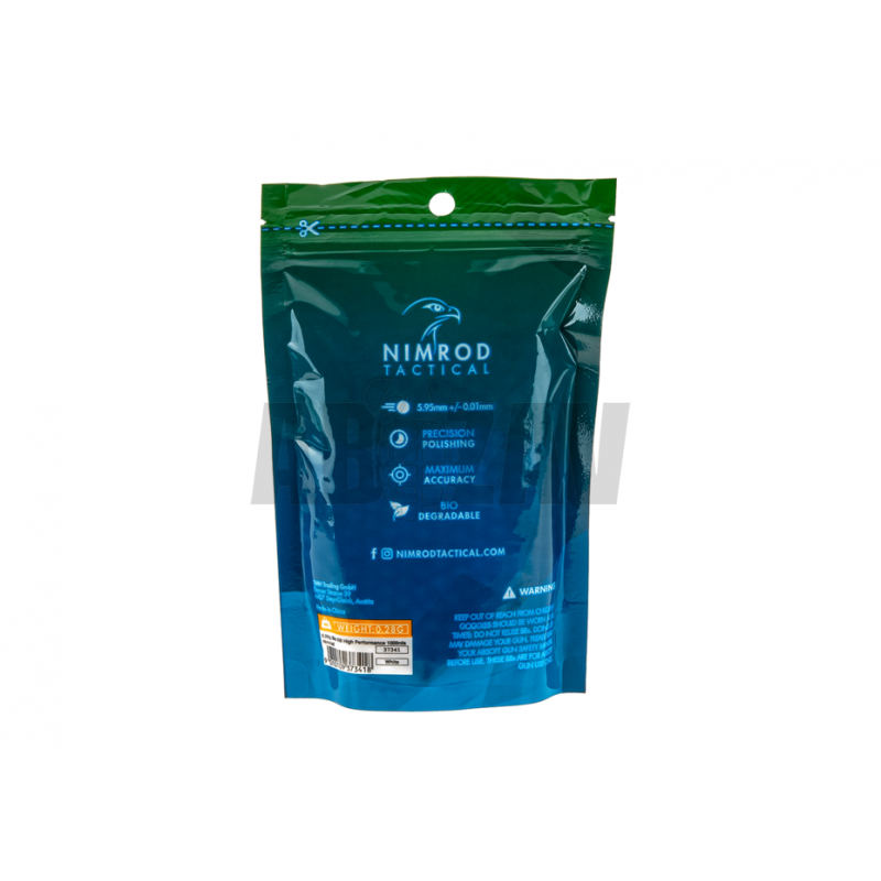 ABZAV|0.28g Bio BB High Performance 1000rds White Nimrod