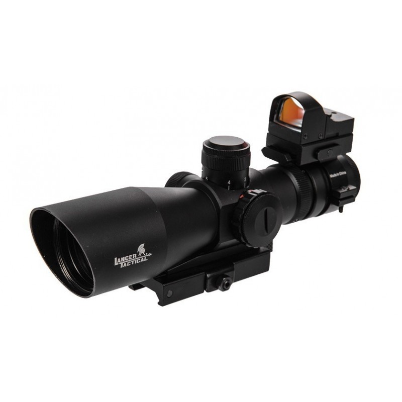 ABZAV|3-9x42 Red & Green scope + 1x30 Red Dot Sight Lancer Tactical