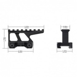 ABZAV|WADSN 1.5" RISER FOR STANDARD 20mm RAILS BLACK