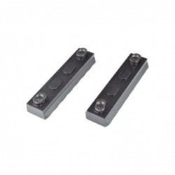 ABZAV|Rail 20mm 7 SLOTS  For M-LOK Black 2Pcs