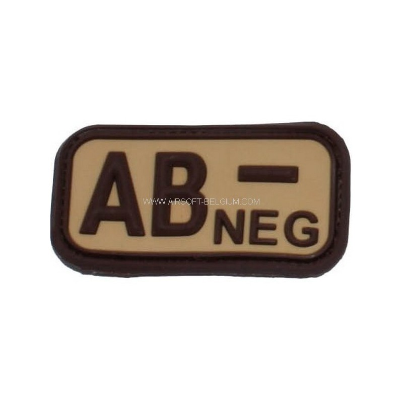 ABZAV|BLOOD PVC PATCH AB NEG (TAN)