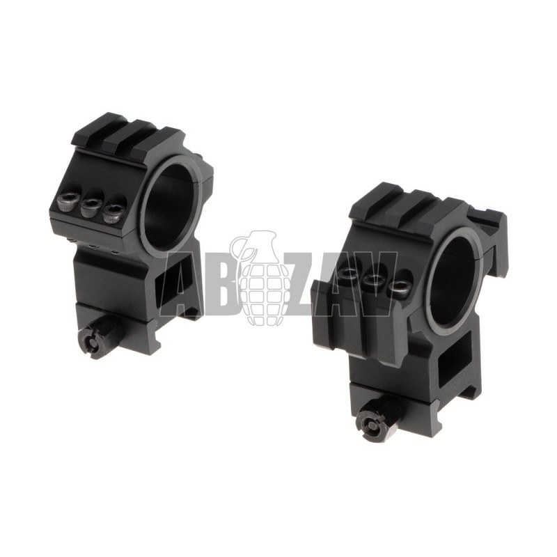ABZAV|Tri-Side Rail 25.4mm / 30mm Mount Rings Black Aim-O