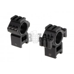 ABZAV|Tri-Side Rail 25.4mm / 30mm Mount Rings Black Aim-O