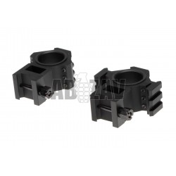 ABZAV|Tri-Side Rail 25.4mm / 30mm Mount Rings Black Aim-O
