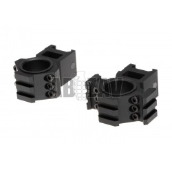 ABZAV|Tri-Side Rail 25.4mm / 30mm Mount Rings Black Aim-O