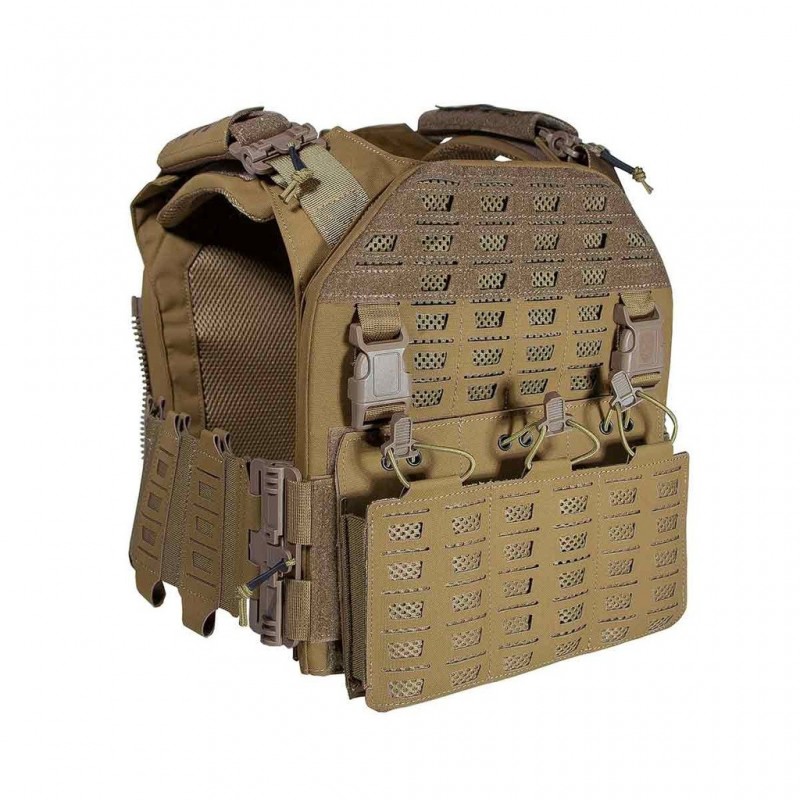 ABZAV|Gilet tactique porte-plaques Drake MK4 - Coyote - Corso Tactical