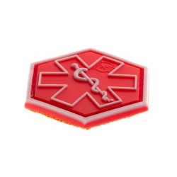ABZAV|Paramedic Hexagon Rubber Patch – Red (JTG)