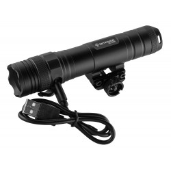 ABZAV|Skywoods Tactical Flashlight - 1250 Lumens with M-Lock Rail Mount - Black