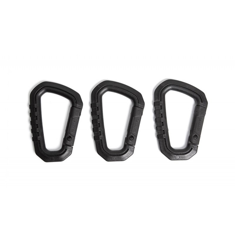 ABZAV|MOLLE PVC CARABINER FMA BLACK 3PCS