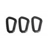 ABZAV|MOLLE PVC CARABINER FMA BLACK 3PCS