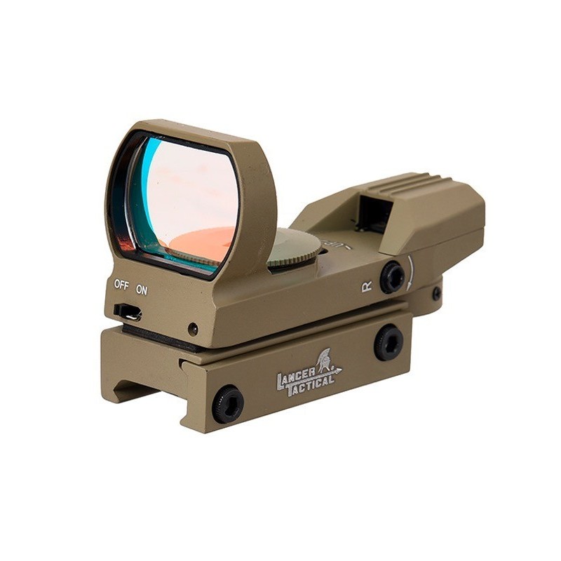 ABZAV|Reflex sight 4 reticles red / green dot Tan Lancer Tactical