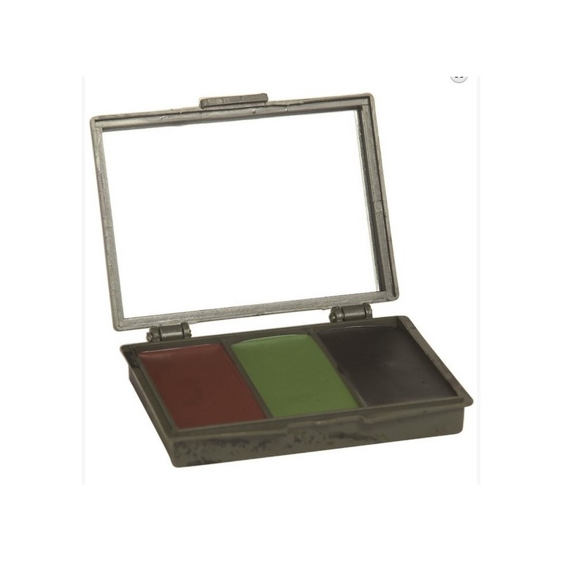 ABZAV|3-color camo makeup palette with mirror