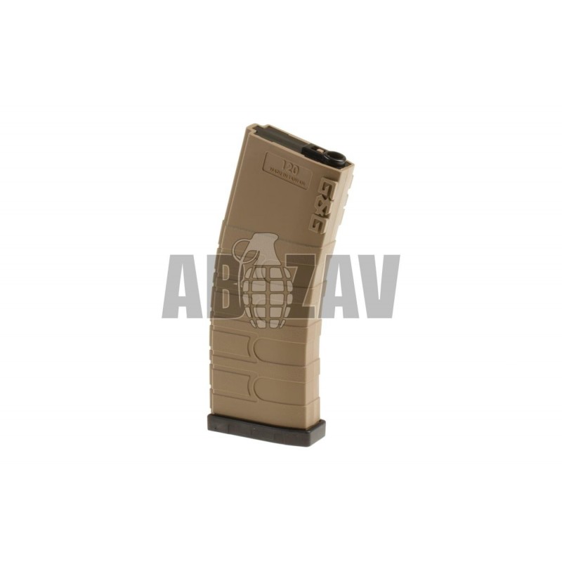 ABZAV|Magazin M4 Midcap 120rds Dark Earth/Black G&G
