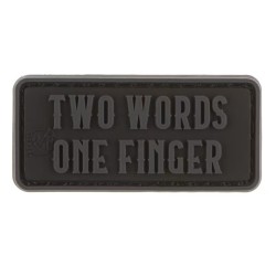 Two Words One Finger Rubber Patch
