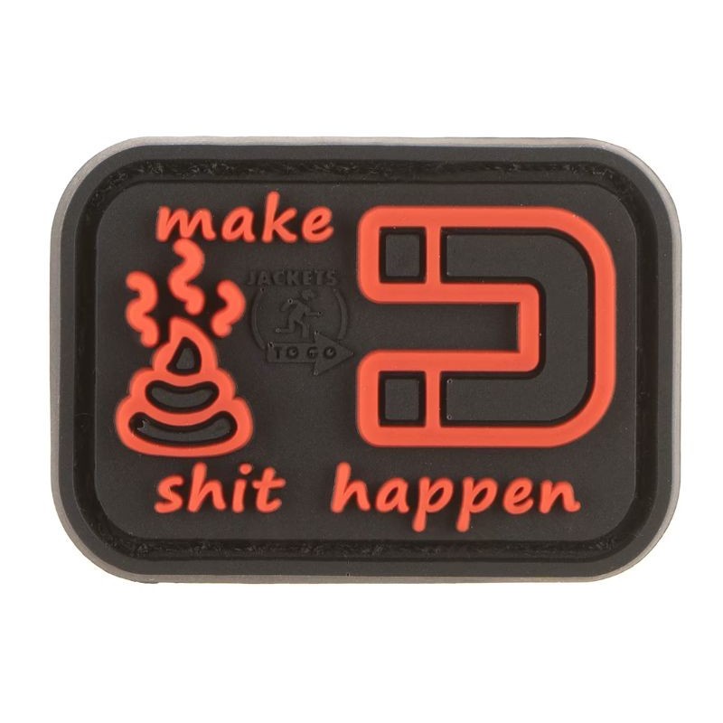 ABZAV|Sh!t Magnet Rubber Patch RED
