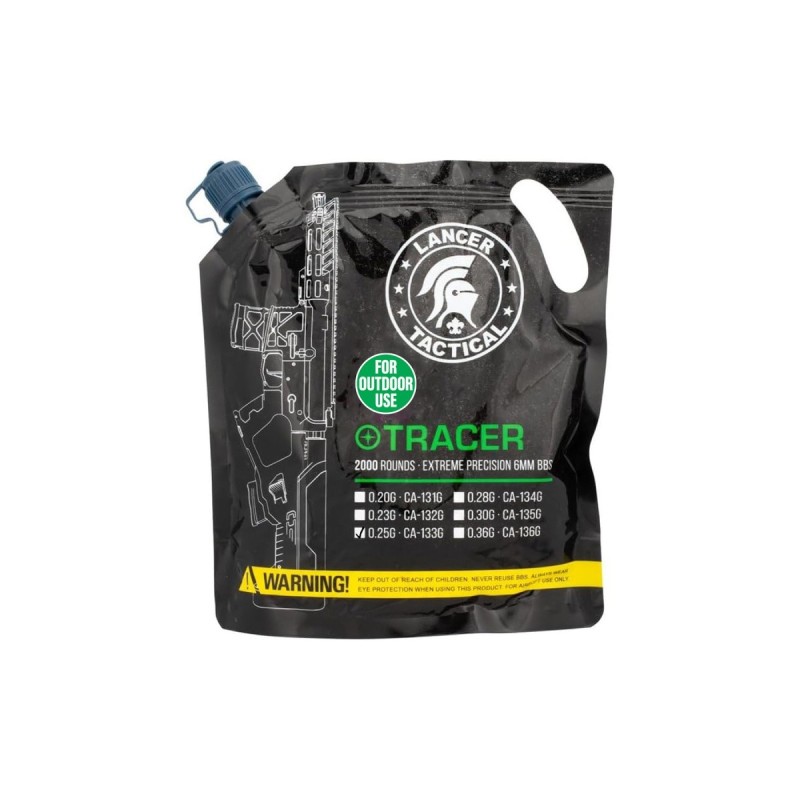 ABZAV|0.25G Tracer BB Green Lancer Tactical
