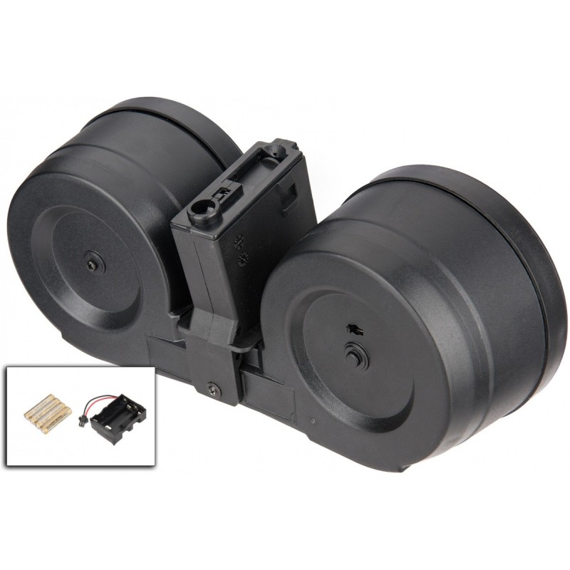 ABZAV|Electric Drum C-Mag M4 2500 Black Lancer Tactical