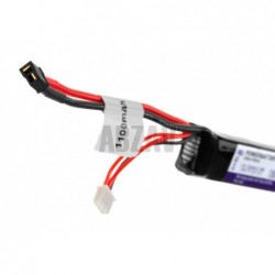 ABZAV|LiPo 7.4V 1100mAh 20C Stock Tube Type Mini T-Plug Pirate Arms