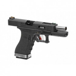 ABZAV|G-Force 18C BK Silver Barrel Metal Version GBB Black WE