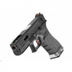 ABZAV|G-Force 18C BK Silver Barrel Metal Version GBB Black WE