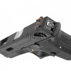 ABZAV|G-Force 18C BK Silver Barrel Metal Version GBB Black WE