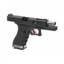 ABZAV|WE17 Custom BK Silver Barrel Metal Version GBB